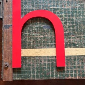 Red Decorative Letter Wall Art